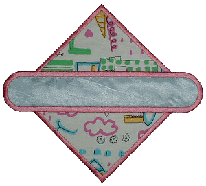 Diamond with centered Rounded Rectangle Appliqué