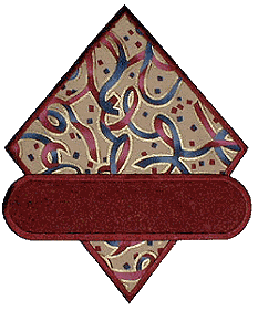 Tall Diamond with Rounded Rectangle Appliqué