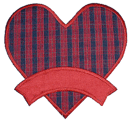 Heart with Banner Appliqué
