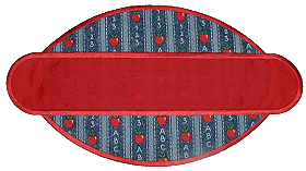 Oval with Banner in Front Appliqué 2
