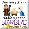 Nativity Scene Table Runner Design Pack