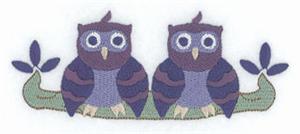 Two Owls on Branch