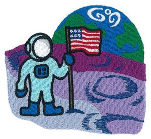 Placing Flag on Moon