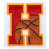 H Basketball Applique Letter