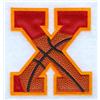 X Basketball Applique Letter