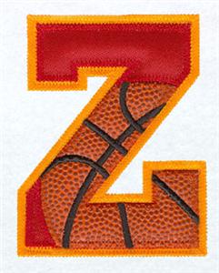 Z Basketball Applique Letter