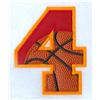 4 Basketball Applique Number