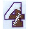 4 Football Applique Number