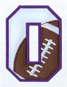 0 Football Applique Number