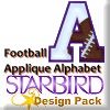 Football Applique Alphabet Design Pack