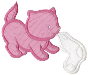 Kitten with Sock, Larger (Applique)