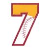 7 Baseball-Softball Applique Number