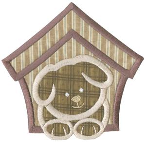 Puppy in Doghouse, Larger (Applique)
