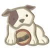 Puppy with Ball, Larger (Applique)