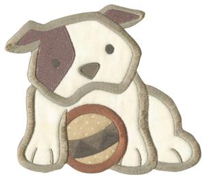 Puppy with Ball, Larger (Applique)