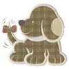 Wagging Bow Puppy, Larger (Applique)