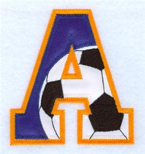 A Soccer Applique Letter
