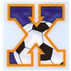 X Soccer Applique Letter