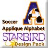 Soccer Applique Alphabet Design Pack