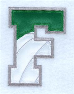 F Volleyball Applique Letter