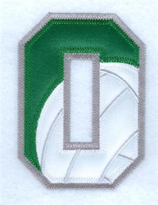 O Volleyball Applique Letter
