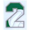 2 Volleyball Applique Number