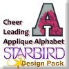 Cheerleading Applique Alphabet Design Pack