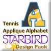 Tennis Applique Alphabet Design Pack