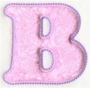 Quilted Baby Letter B Embroidery Design by Anita Goodesign