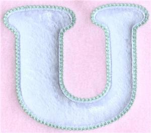 Quilted Baby Letter U