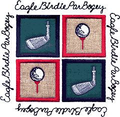 Eagle, Birdie, Par, Bogie Applique