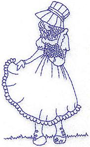 Girl holding dress small