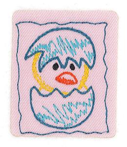 Easter Chick Hatching Applique