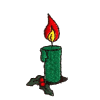 Holly Candle