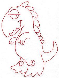 Dinosaur G redwork large