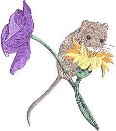 Mouse on Flowers