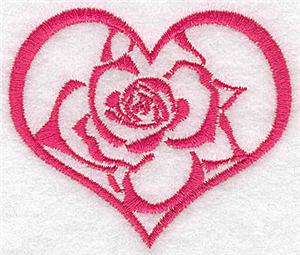 Heart with rose small