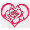 Heart with rose medium