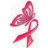 Butterfly with breast cancer ribbon small