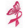 Butterfly with breast cancer ribbon med