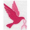Dove with breast cancer ribbon large