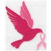 Dove with breast cancer ribbon extra large