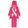 Woman with breast cancer ribbon small
