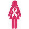 Woman with breast cancer ribbon large