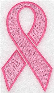 Breast cancer ribbon outlined medium