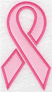 Breast cancer ribbon large applique