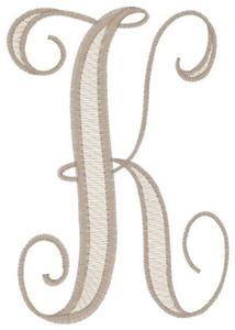 Light Stitched Letter K