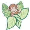 Monkey in Leaves, Larger (Applique)