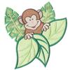 Monkey in Leaves, Smaller (Applique)