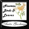 Nouveau Birds and Leaves